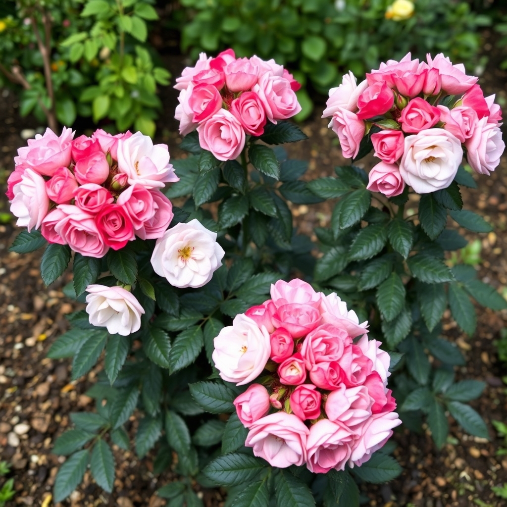 3 Shrub Rose Bushes