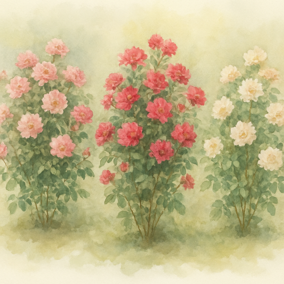 3 Shrub Rose Bushes