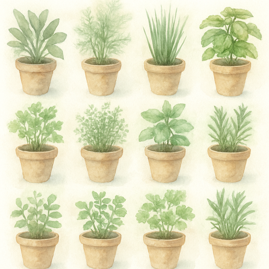 A Kitchen Garden Collection- 15 herbs