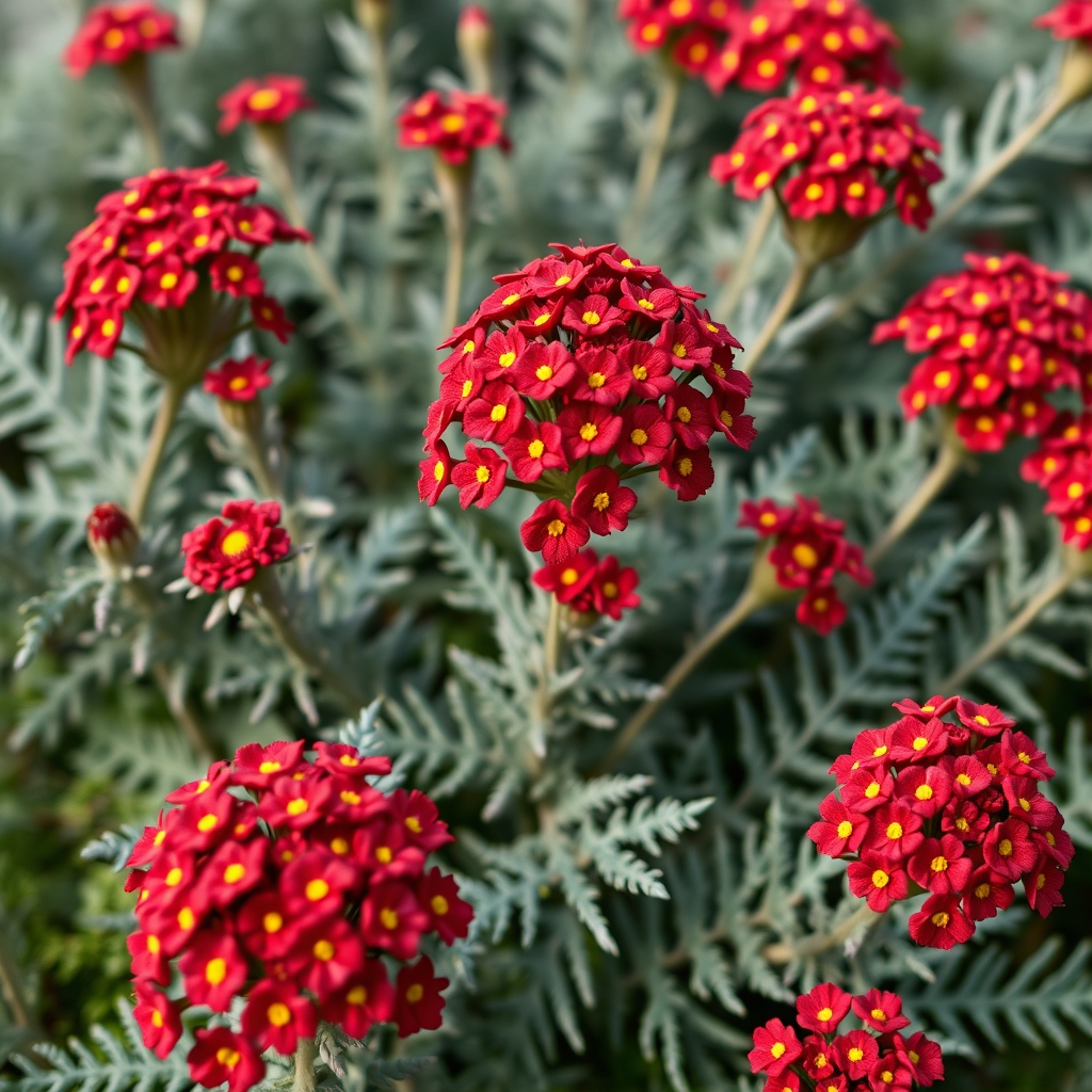 Achillea Short Red Yarrow Uk