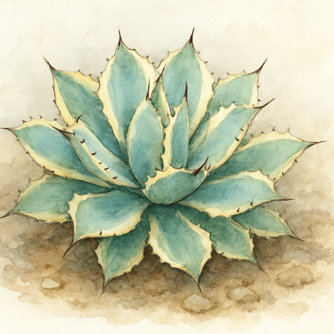 Agave potatorum 'Variegata'