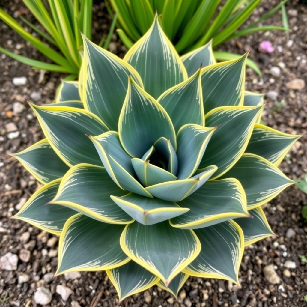 Agave victoriae reginae var. marginata aurea