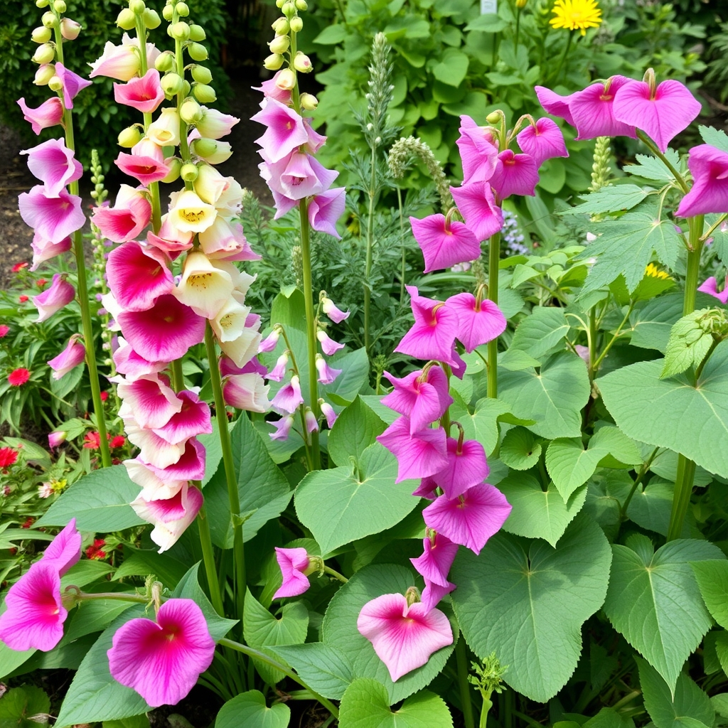 Bergenia, Alcea & Dicentra Mix