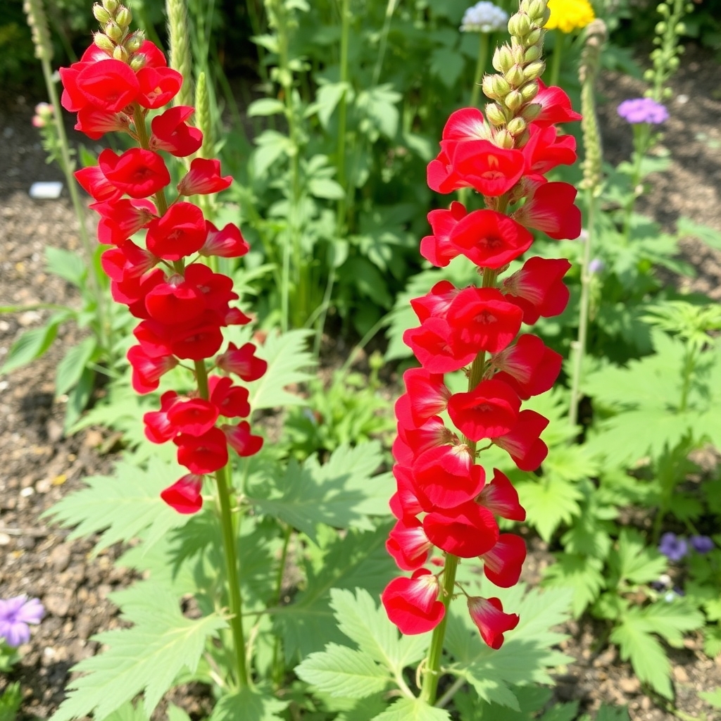 Alcea 'Double Scarlet'