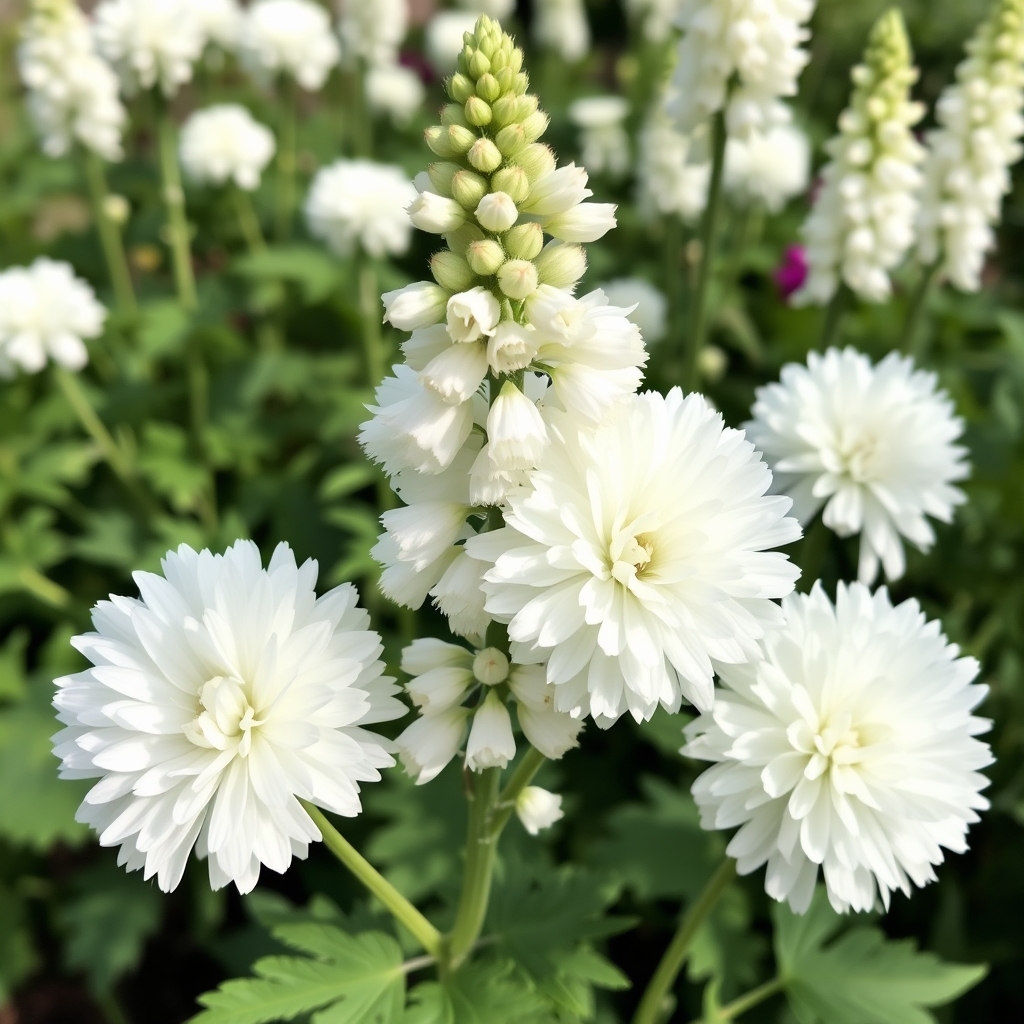 Alcea 'Double White'