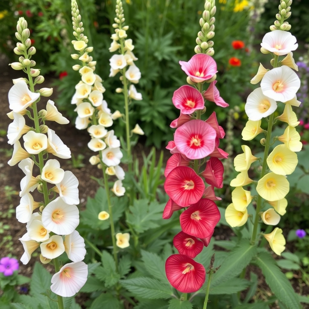 Hollyhock 'Halo Mixed' | Alcea rosea