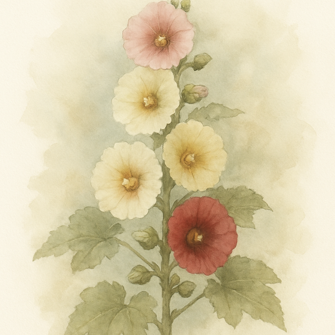 Hollyhock 'Halo Mixed'