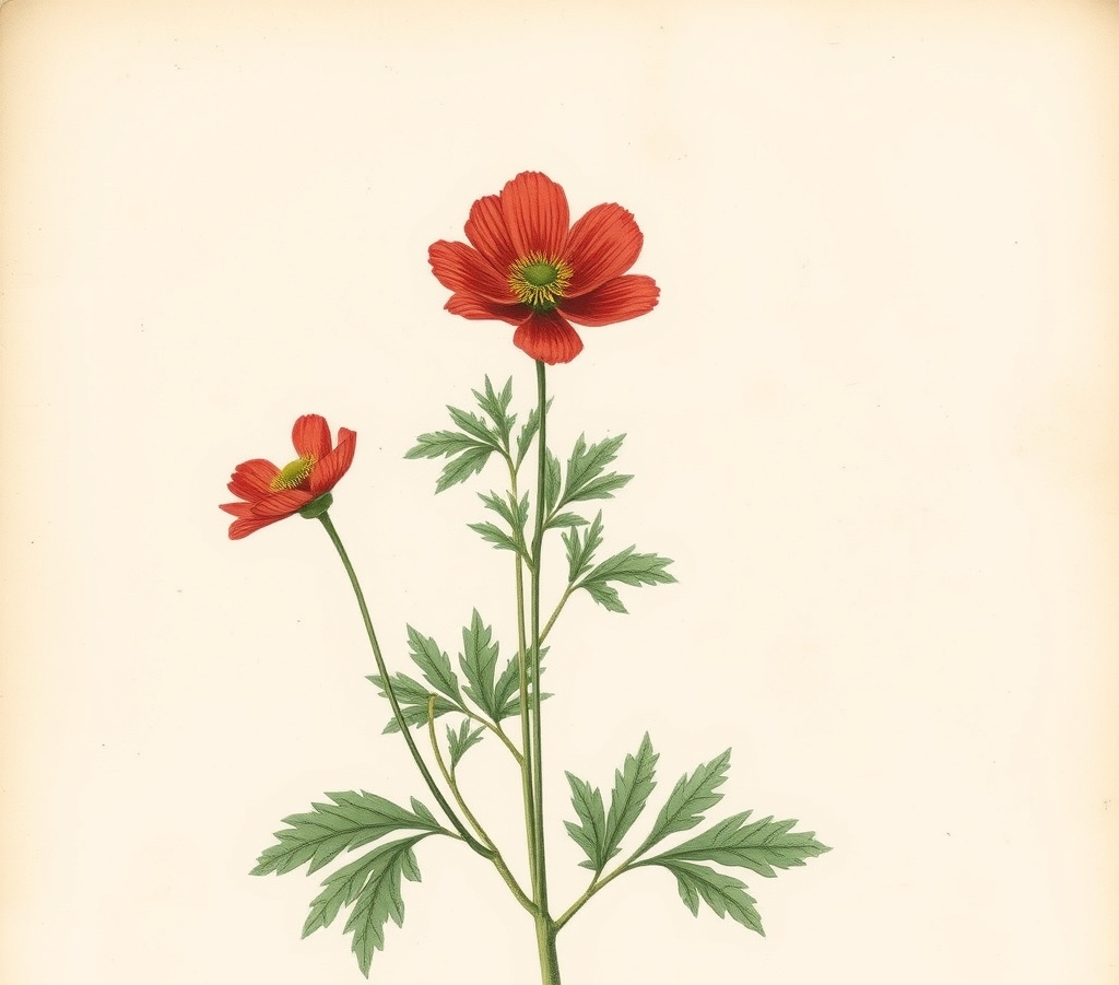 Anemone Bordeaux