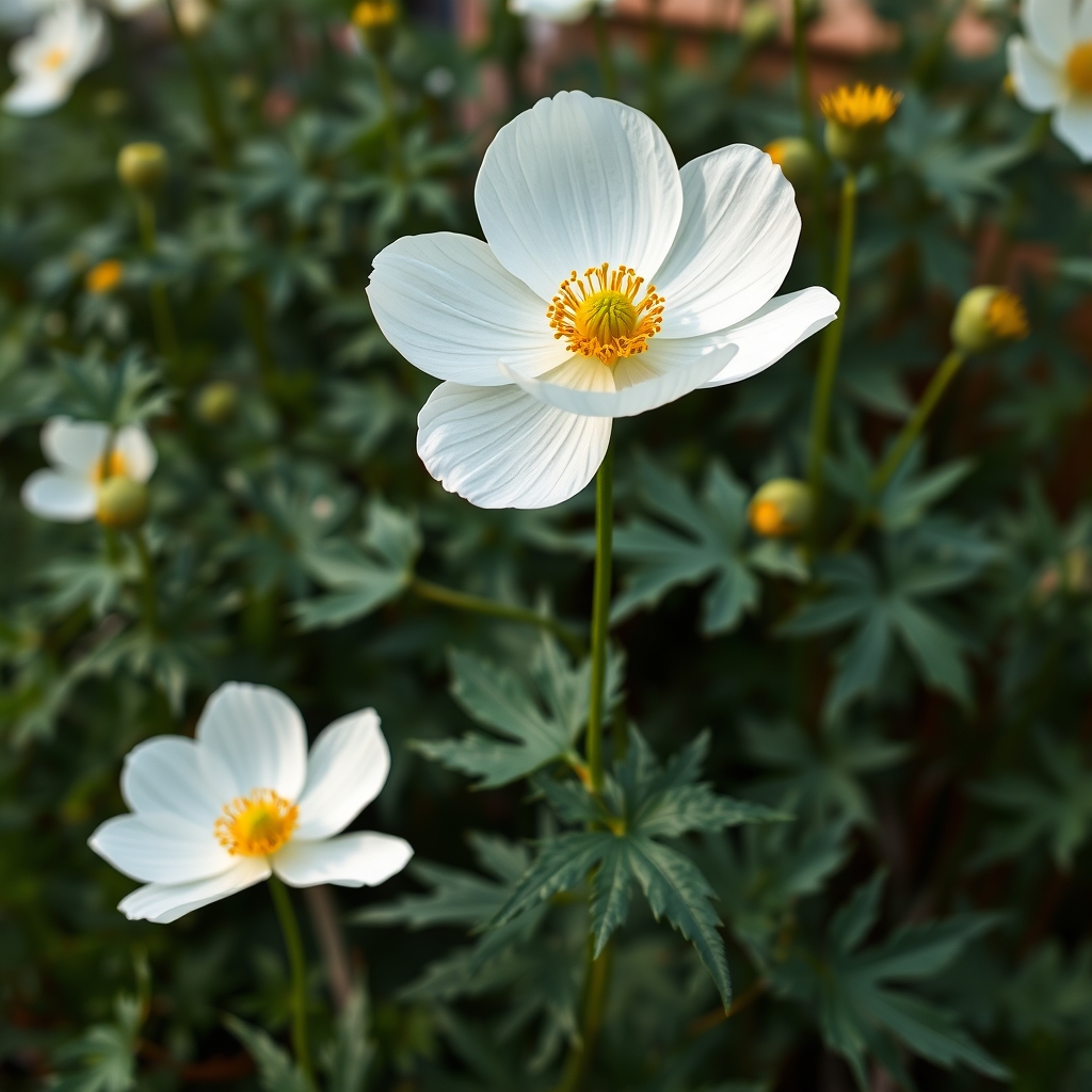 Anemone x hybrida ‘Andrea Atkinson’ (Japanese Anemone)