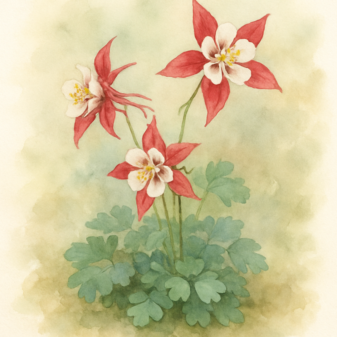 Aquilegia ‘Earlybird Red White’
