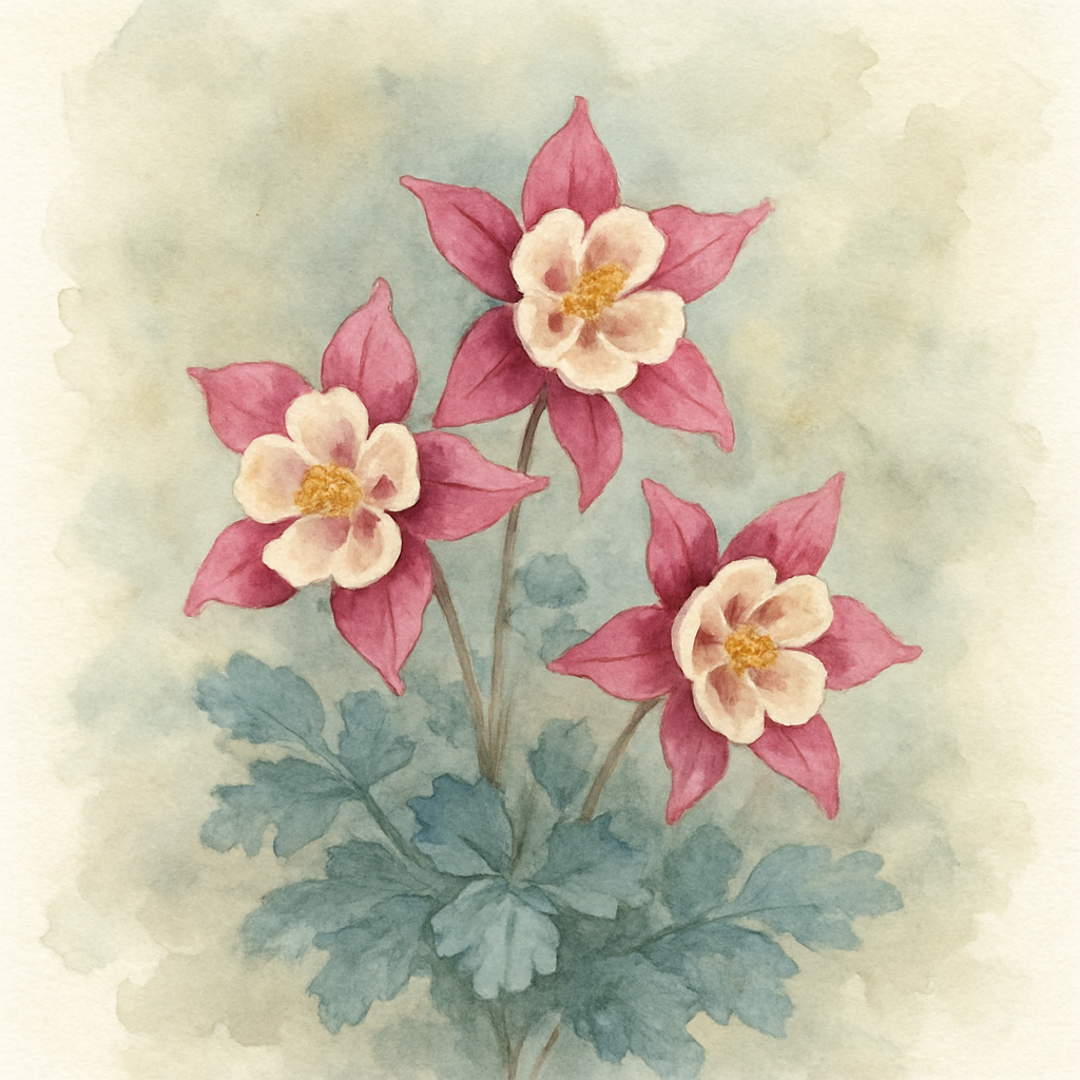 Aquilegia 'Spring Magic Rose & Ivory'