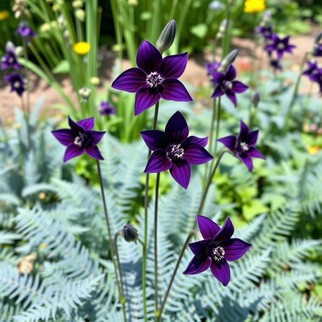 Aquilegia vulgaris Clementine Series ‘Clementine Dark Purple’