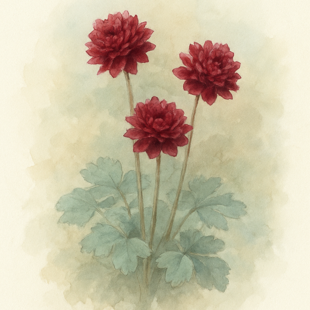 Aquilegia vulgaris 'Ruby Port'