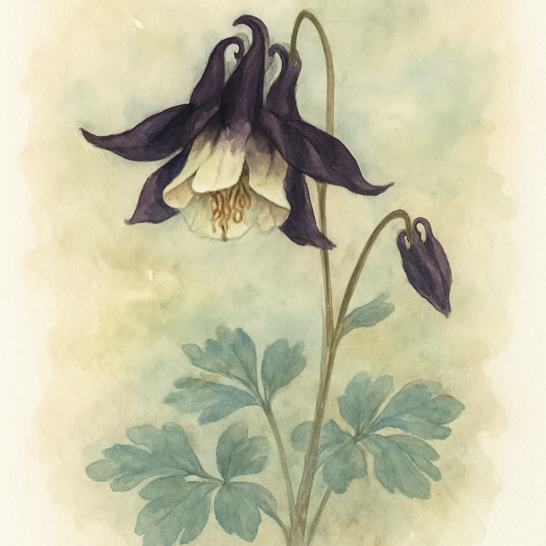 Aquilegia 'William Guiness' Granny's Bonnet