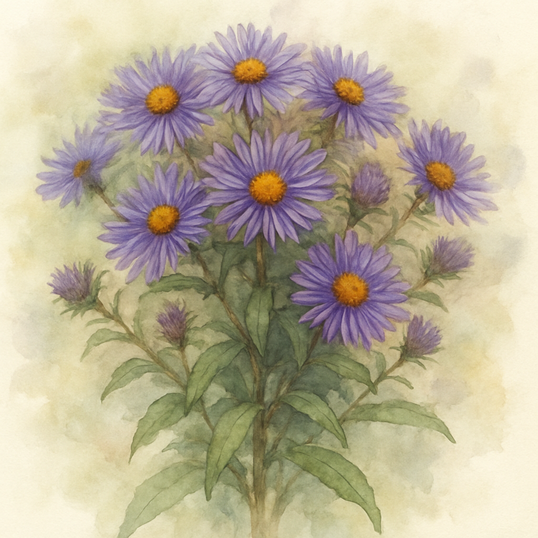 Aster novae a. ‘Purple Dome’