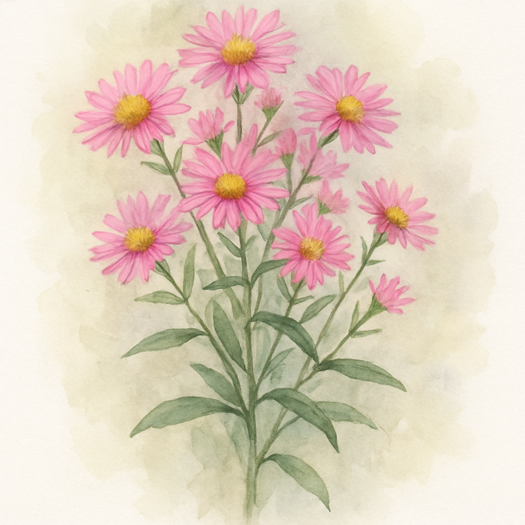 Aster novi belgii ‘Rosenwichtel’
