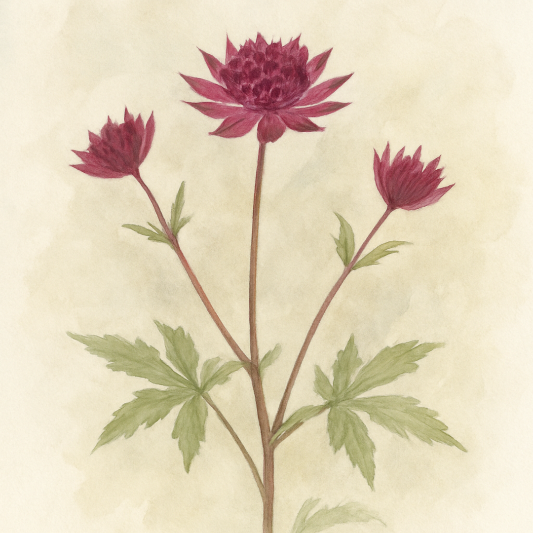 Astrantia major Ruby Cloud
