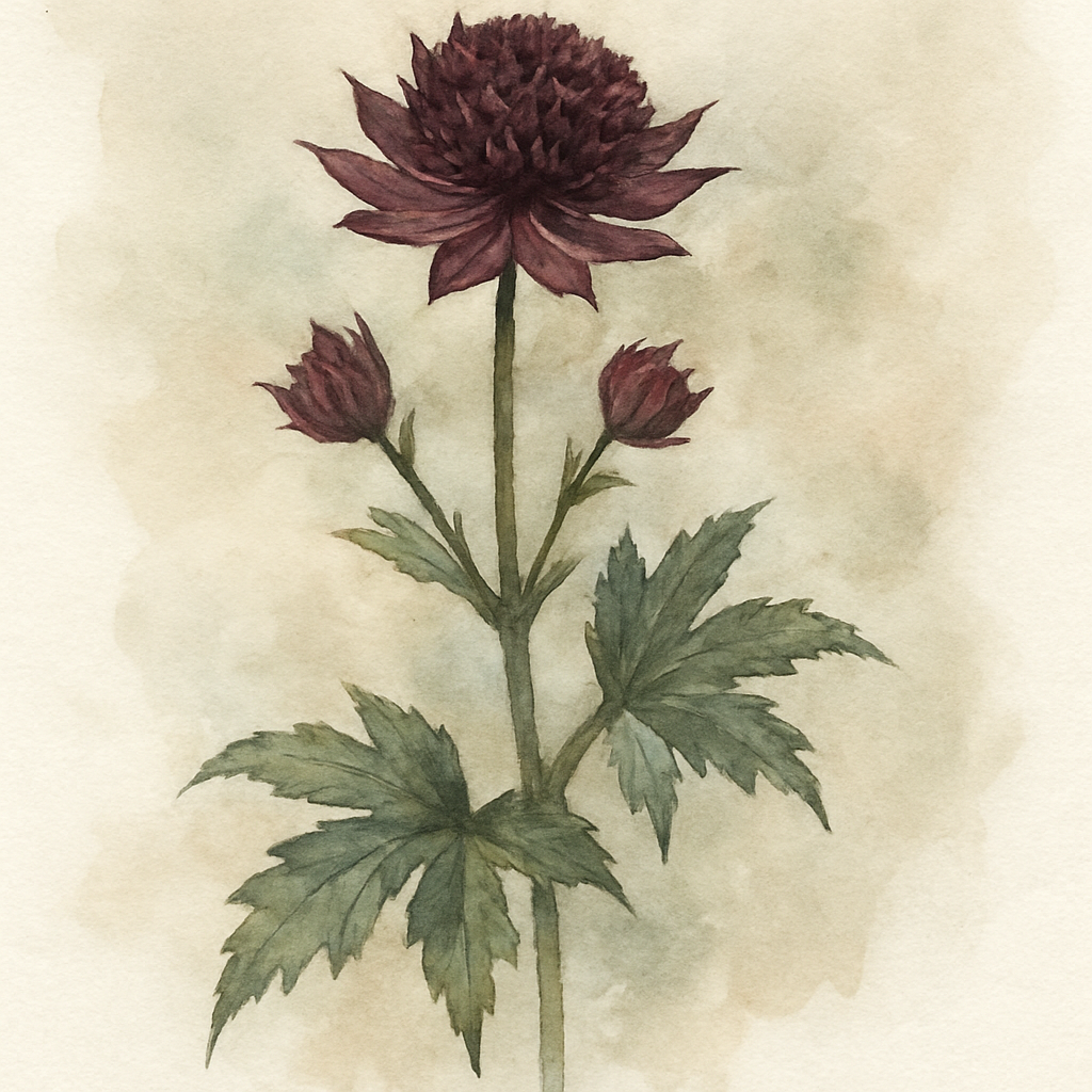 Astrantia 'Moulin Rouge'