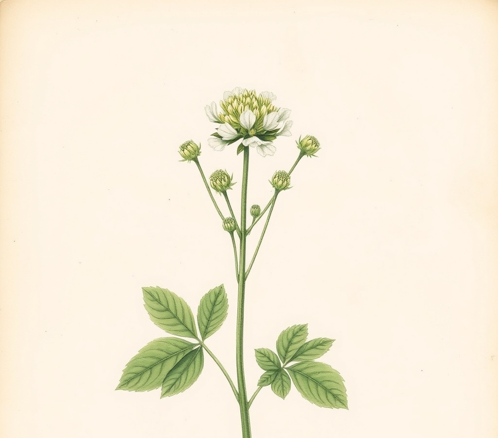 Astrantia 'Snow Star' PBR