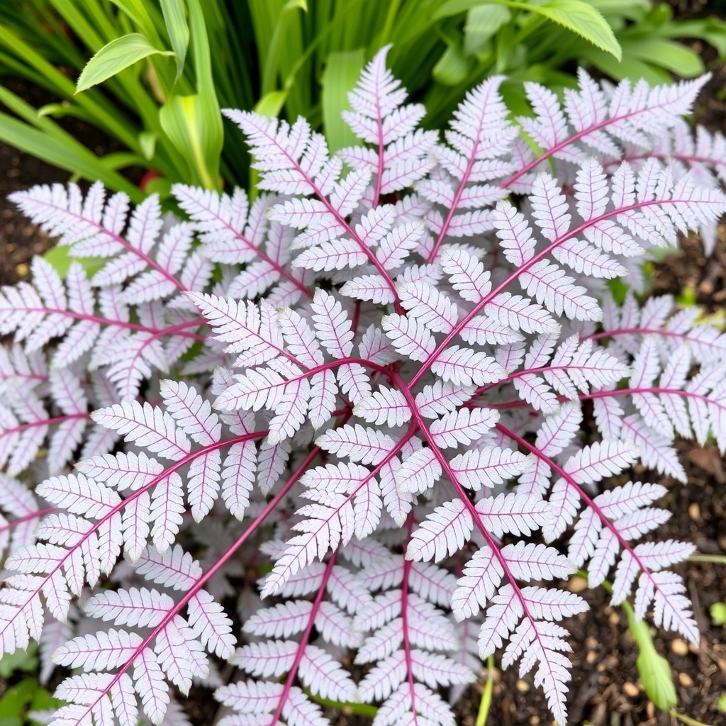 Athyrium niponicum var pictum ‘Metallicum’