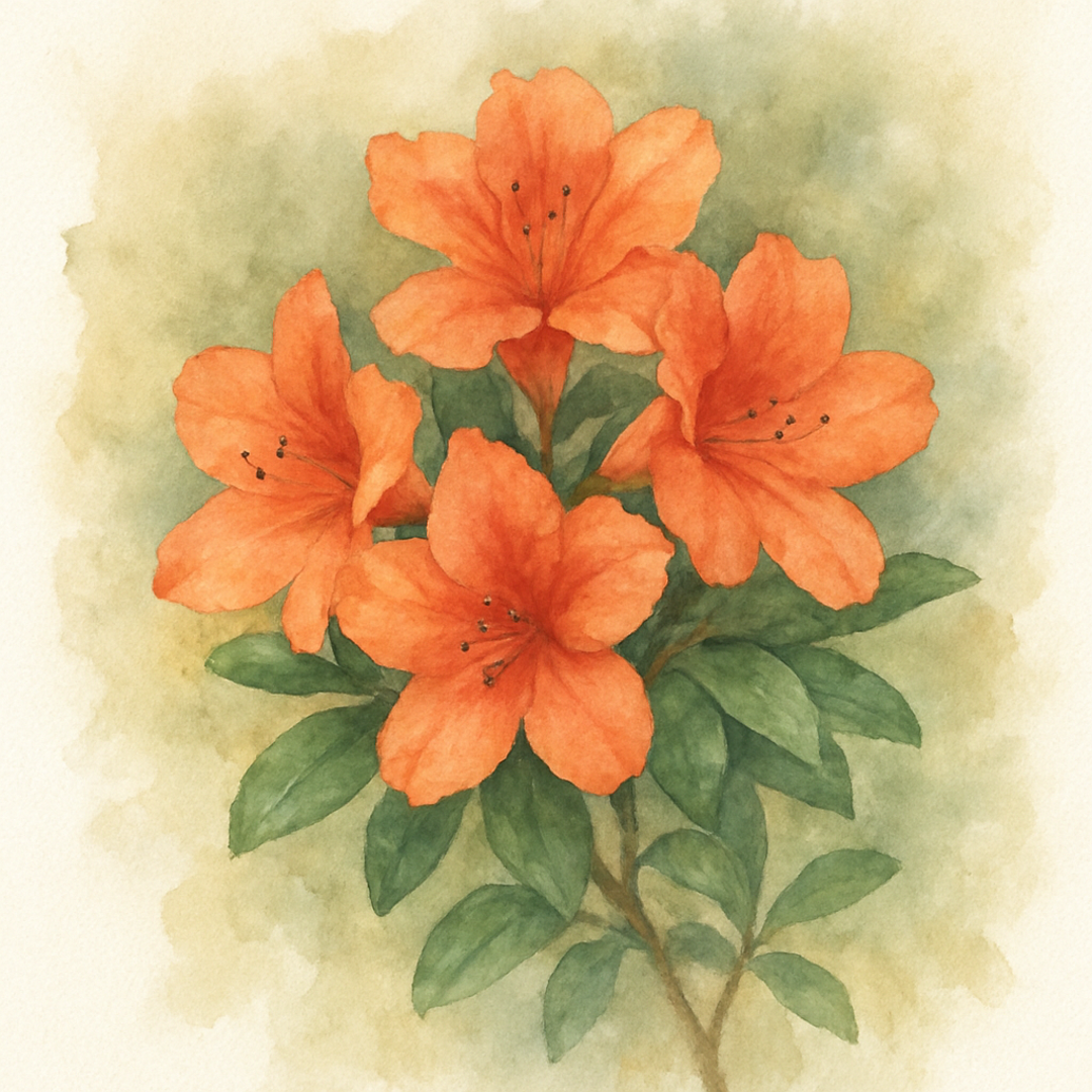 Azalea japonica 'Orange Beauty' Japanese Azalea