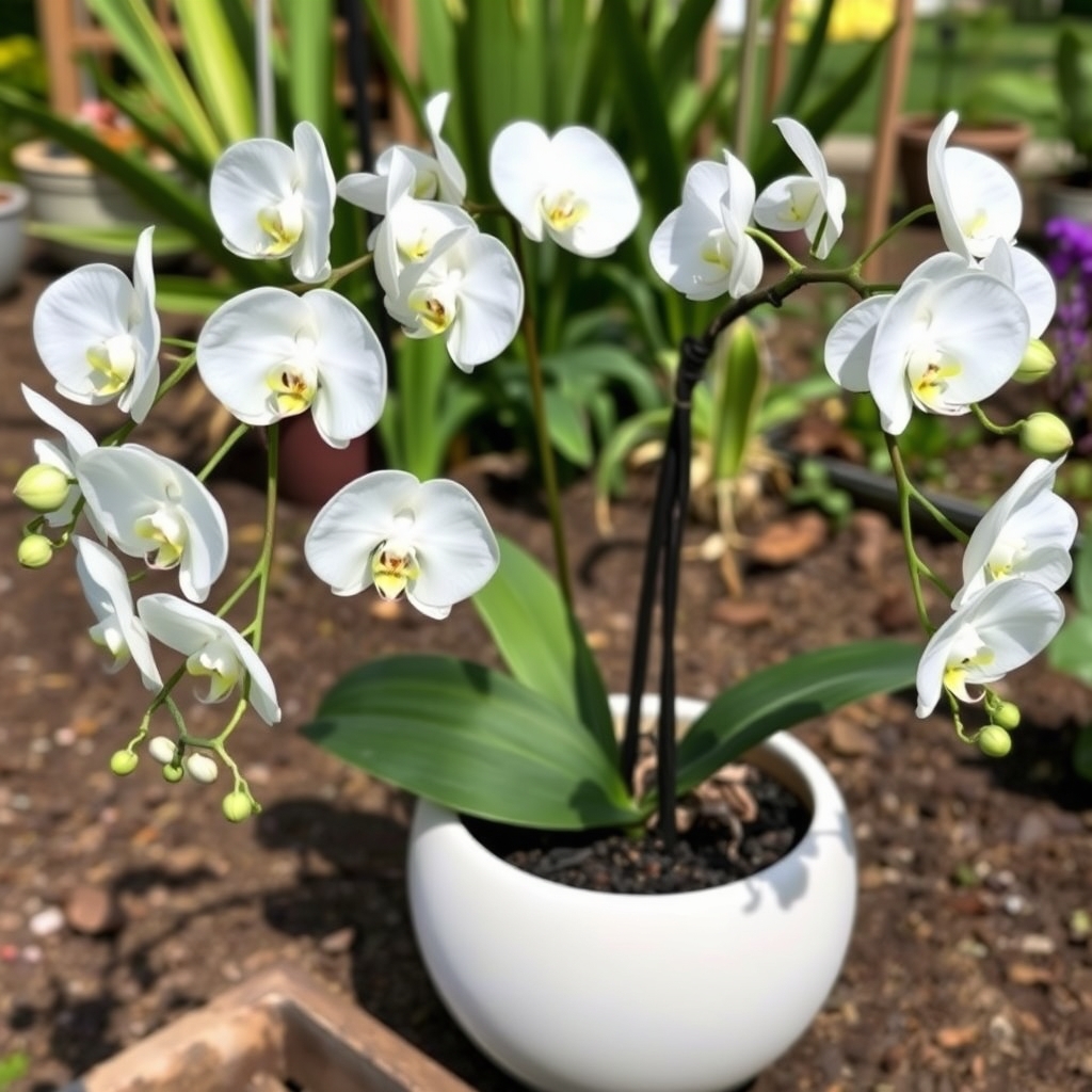 Barton: Large Orchid in Ceramic