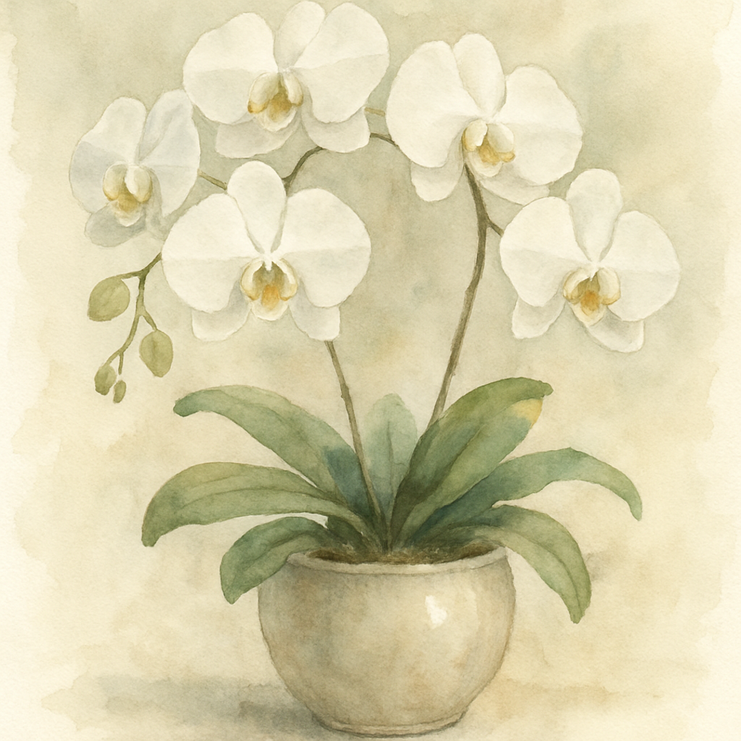 Barton: Large Orchid in Ceramic