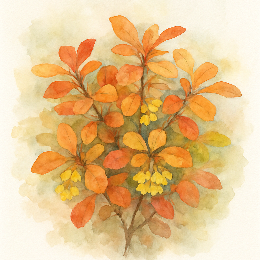 Berberis thunbergii 'Orange Ice' Japanese Barberry