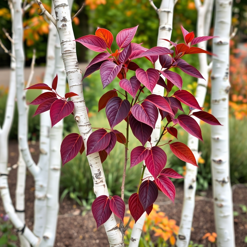 Betula Pendula Royal Frost Potted Garden Trees 5 6.5ft 150/