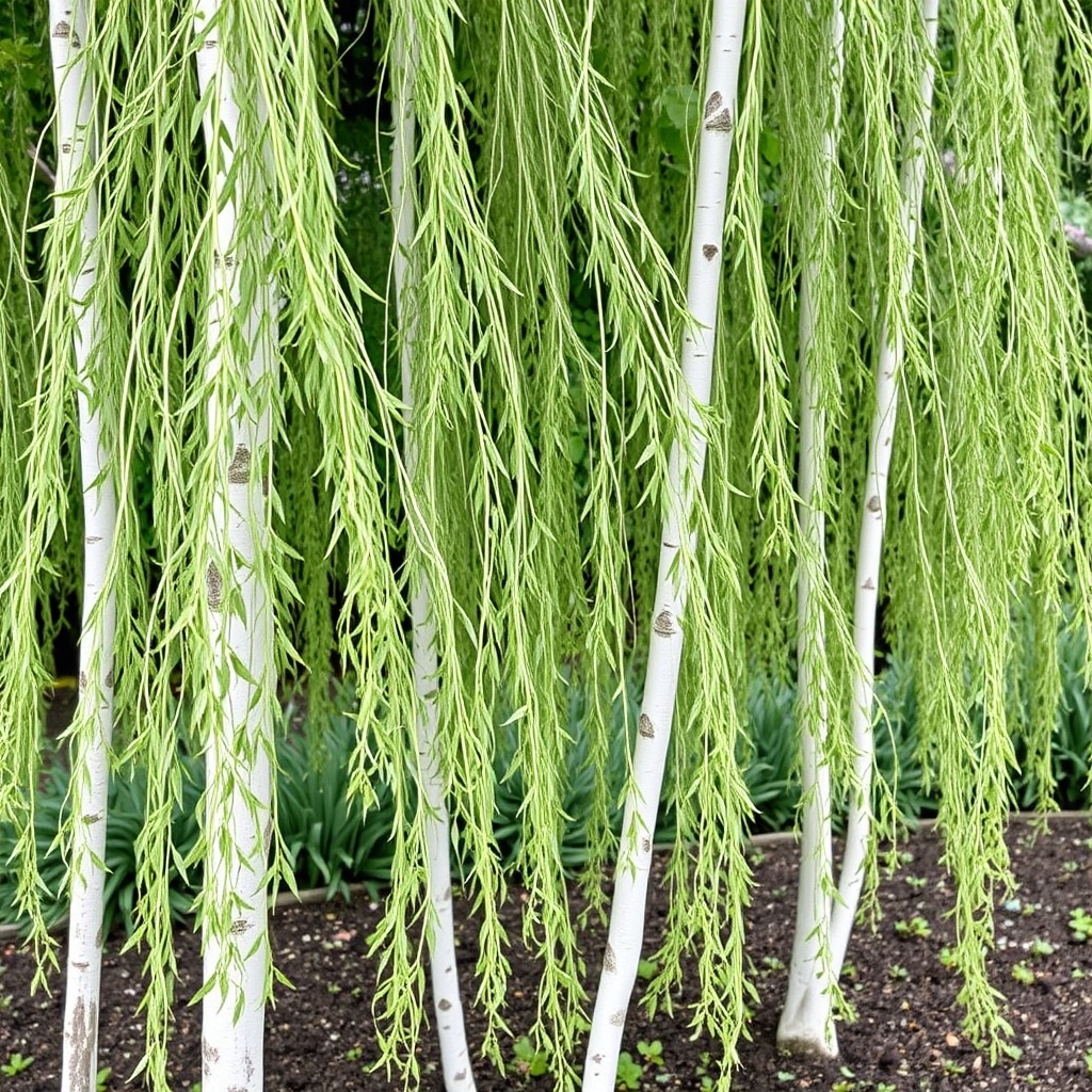 Betula Pendula Youngii Youngs Weeping Birch Potted Garden Trees 4 5ft 125/