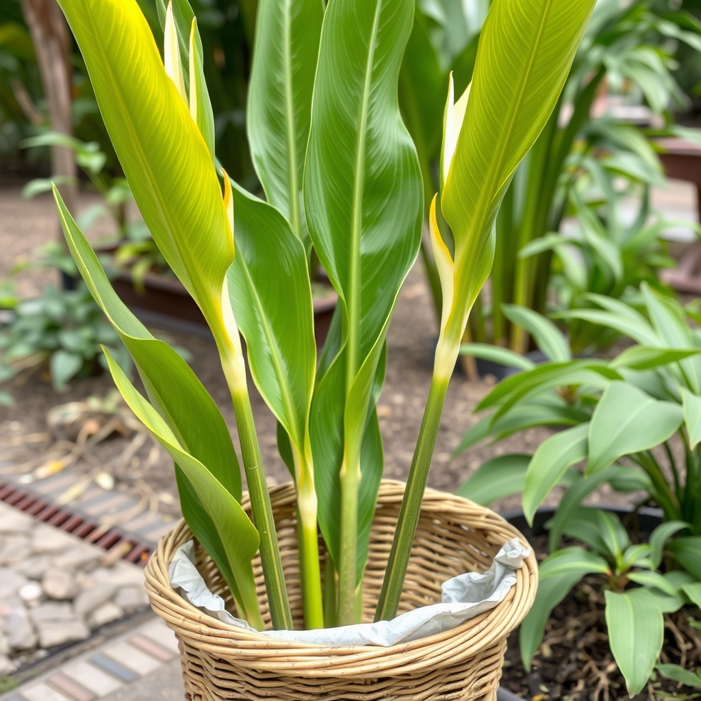 Bird of Paradise in Lined Natural Basket – Indoor Plant Gift Set (Plant approx. , Basket )