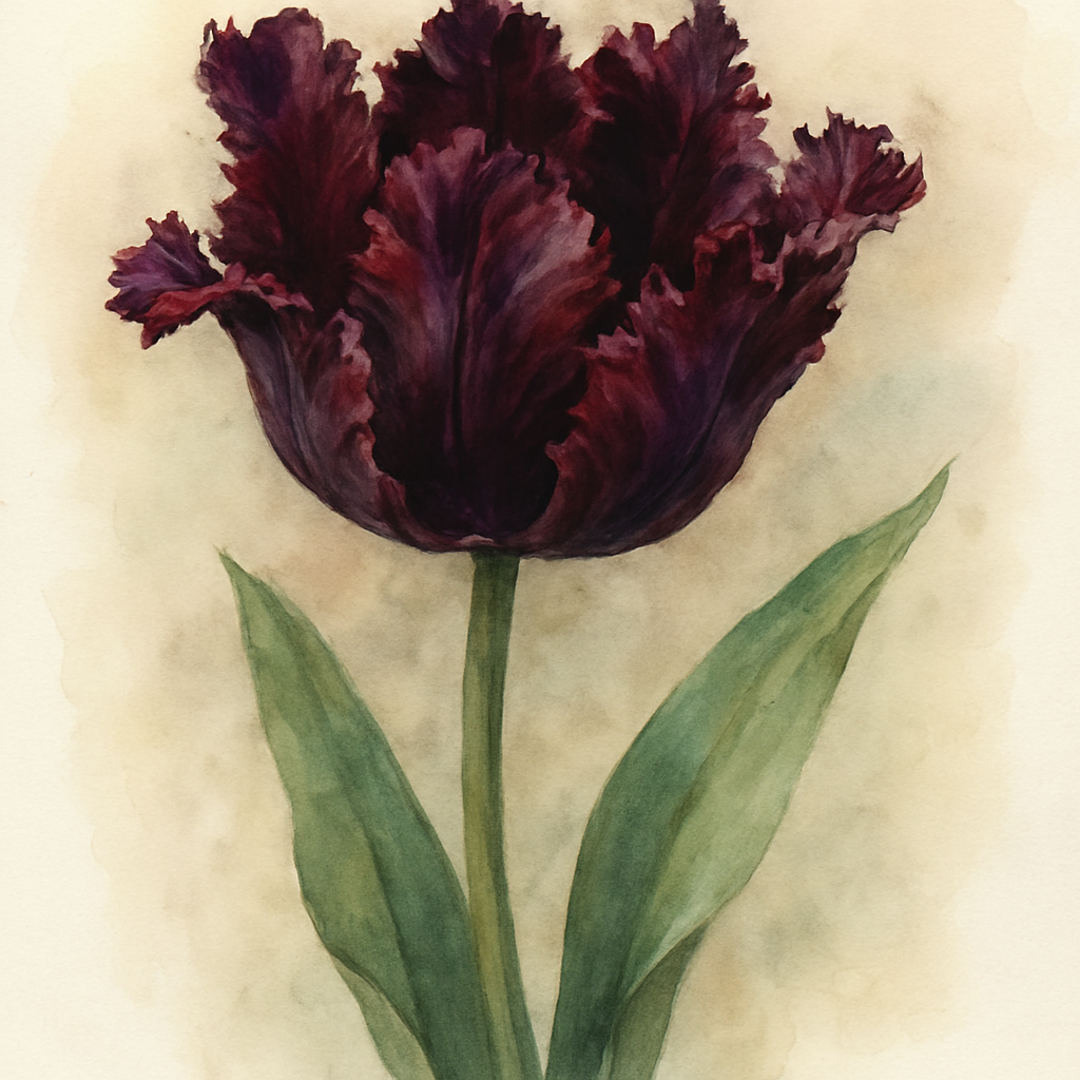'Black Parrot' Tulip Bulbs, Parrot
