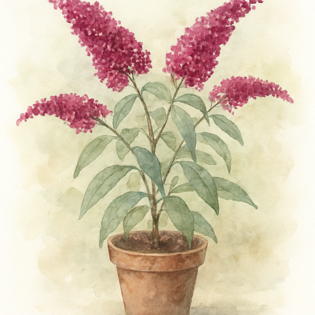Buddleja Davidii Royal Red Potted Shrubs