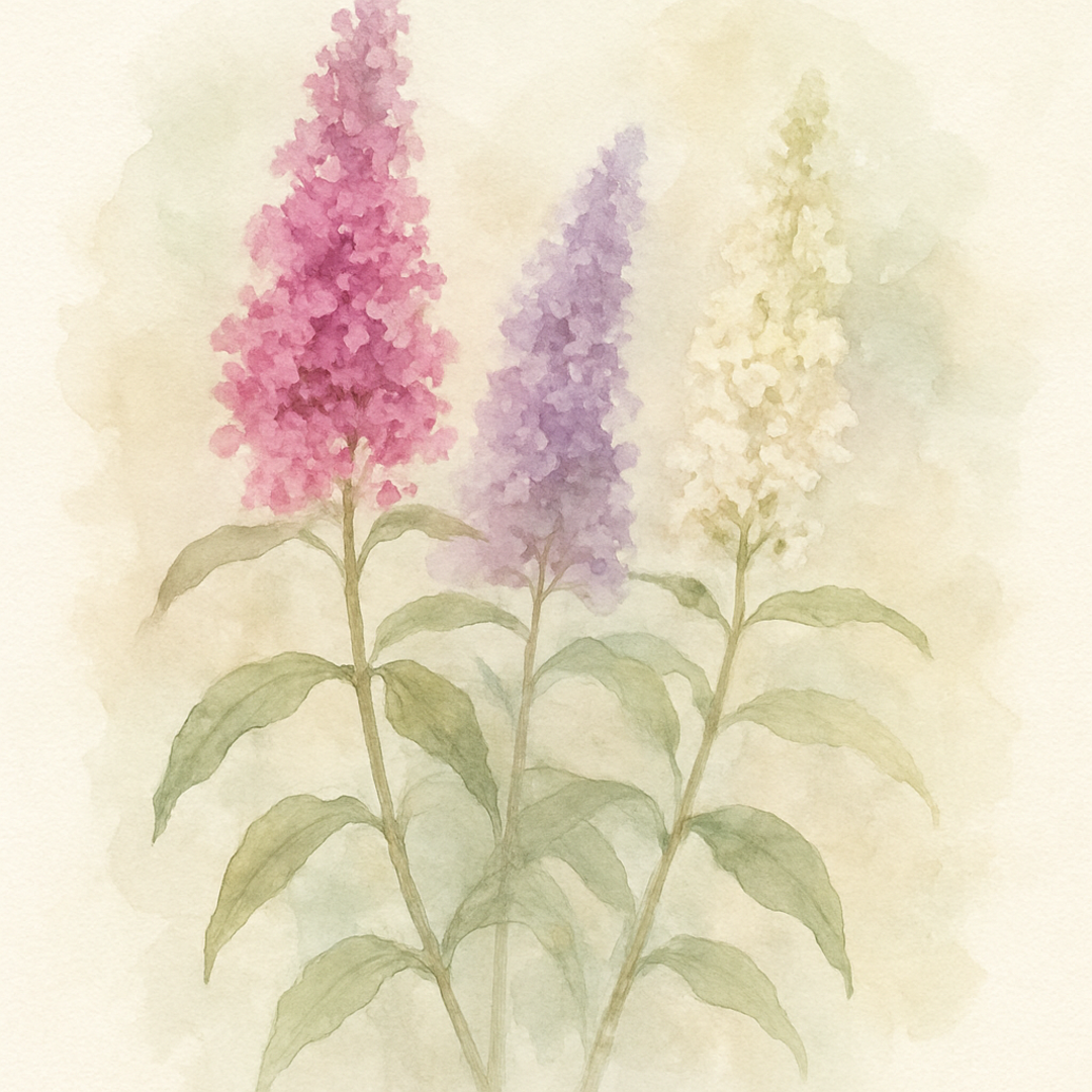 Trio of Buddleja