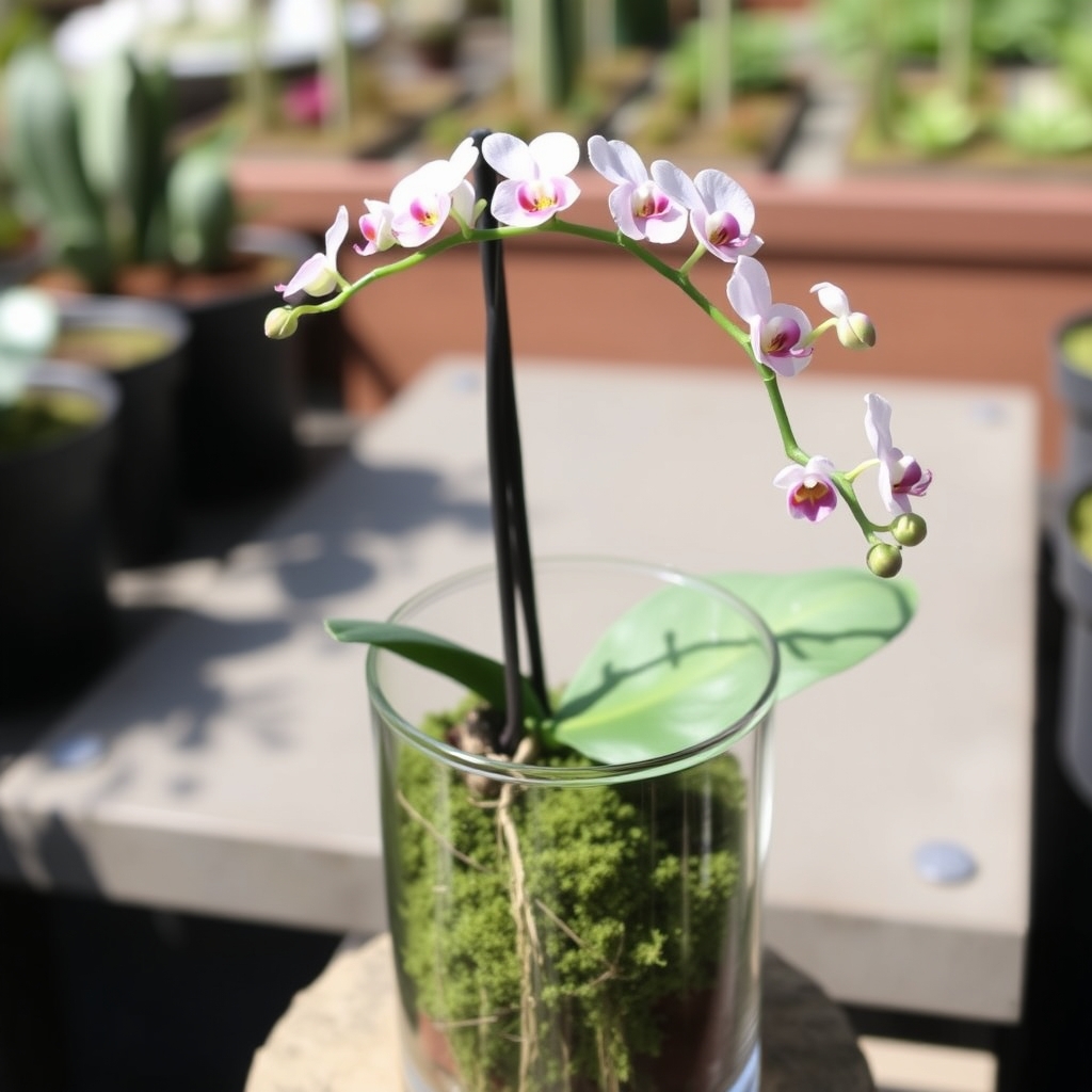 Burley: Mini Orchid in Glass Vase