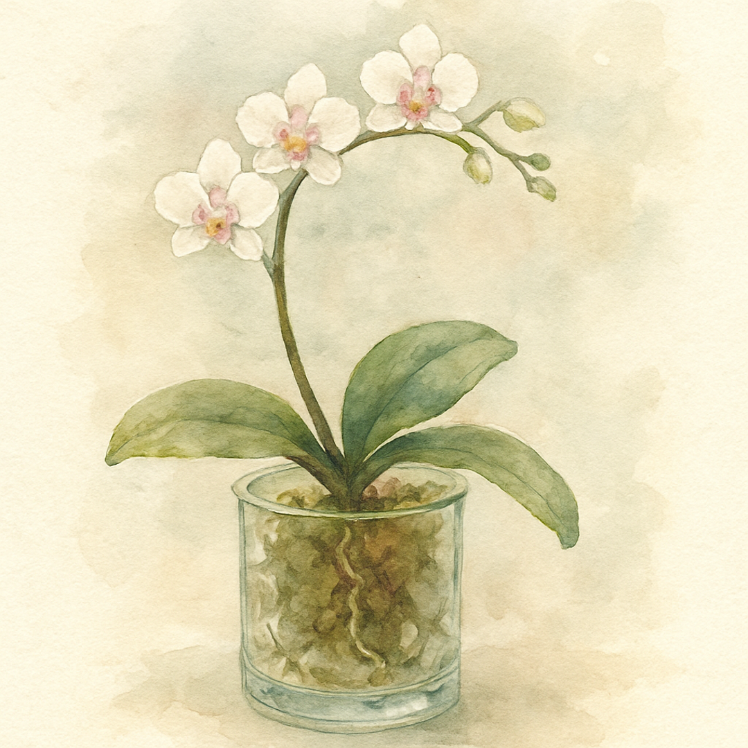 Burley: Mini Orchid in Glass Vase