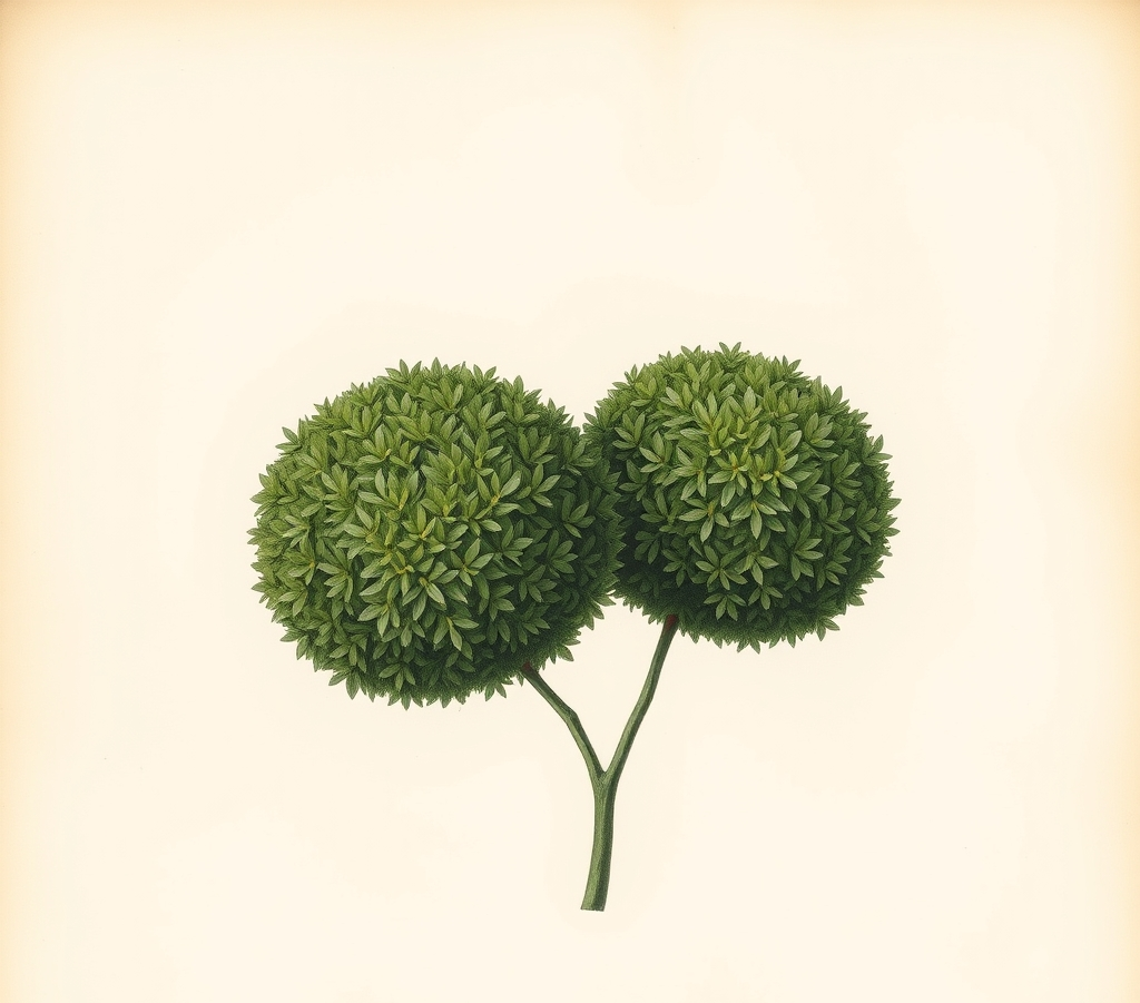 Pair of Buxus Ball