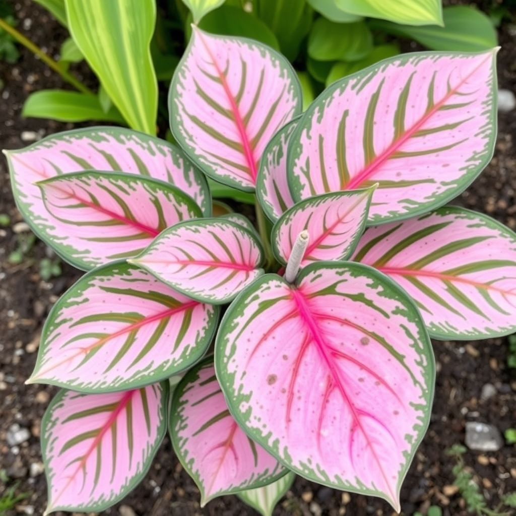 Caladium Pink Beauty