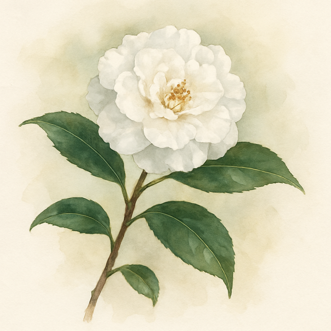 Camellia japonica ‘April Snow’