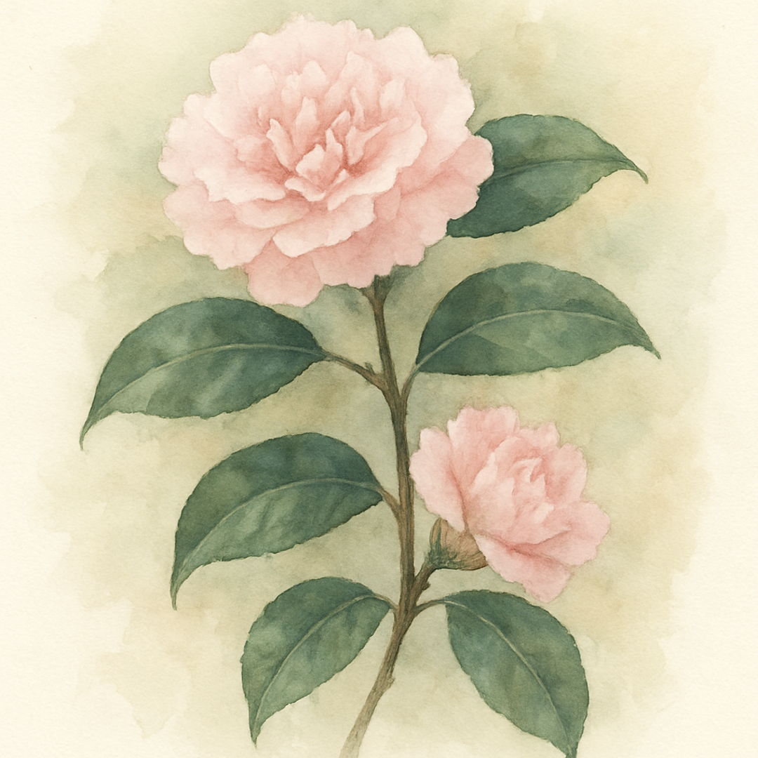 Camellia japonica 'Margaret Davis'