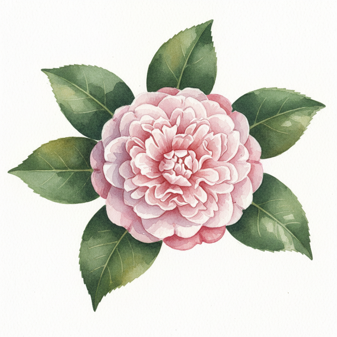Camellia japonica 'Margaret Davis'