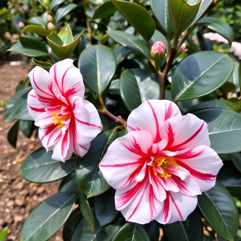 Camellia japonica Tricolor
