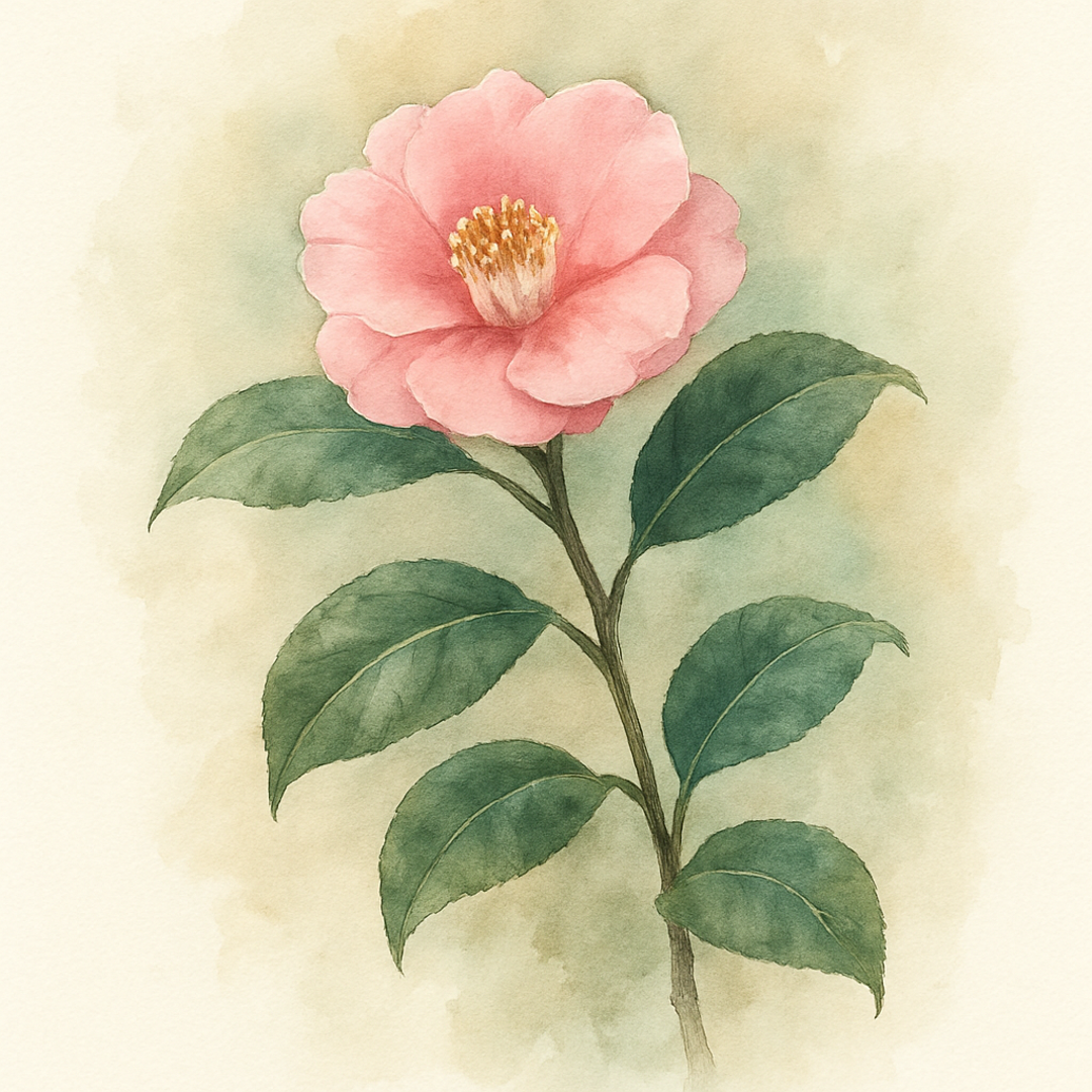 Camellia japonica 'Volunteer' Shrub
