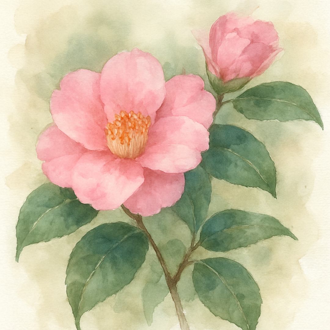 Camellia japonica 'Volunteer'