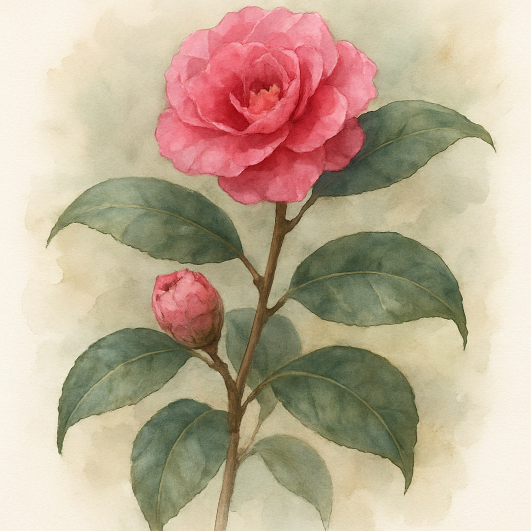 Camellia × williamsii 'Anticipation' Shrub