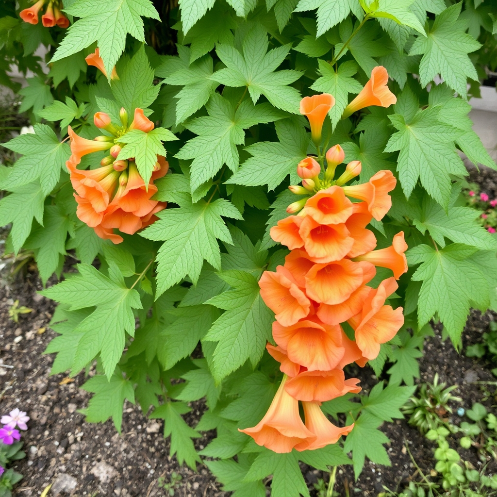 Campsis x tagliabuana ‘Madame Galen’
