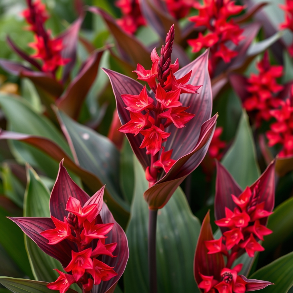 Canna Dark Red Leafed Red