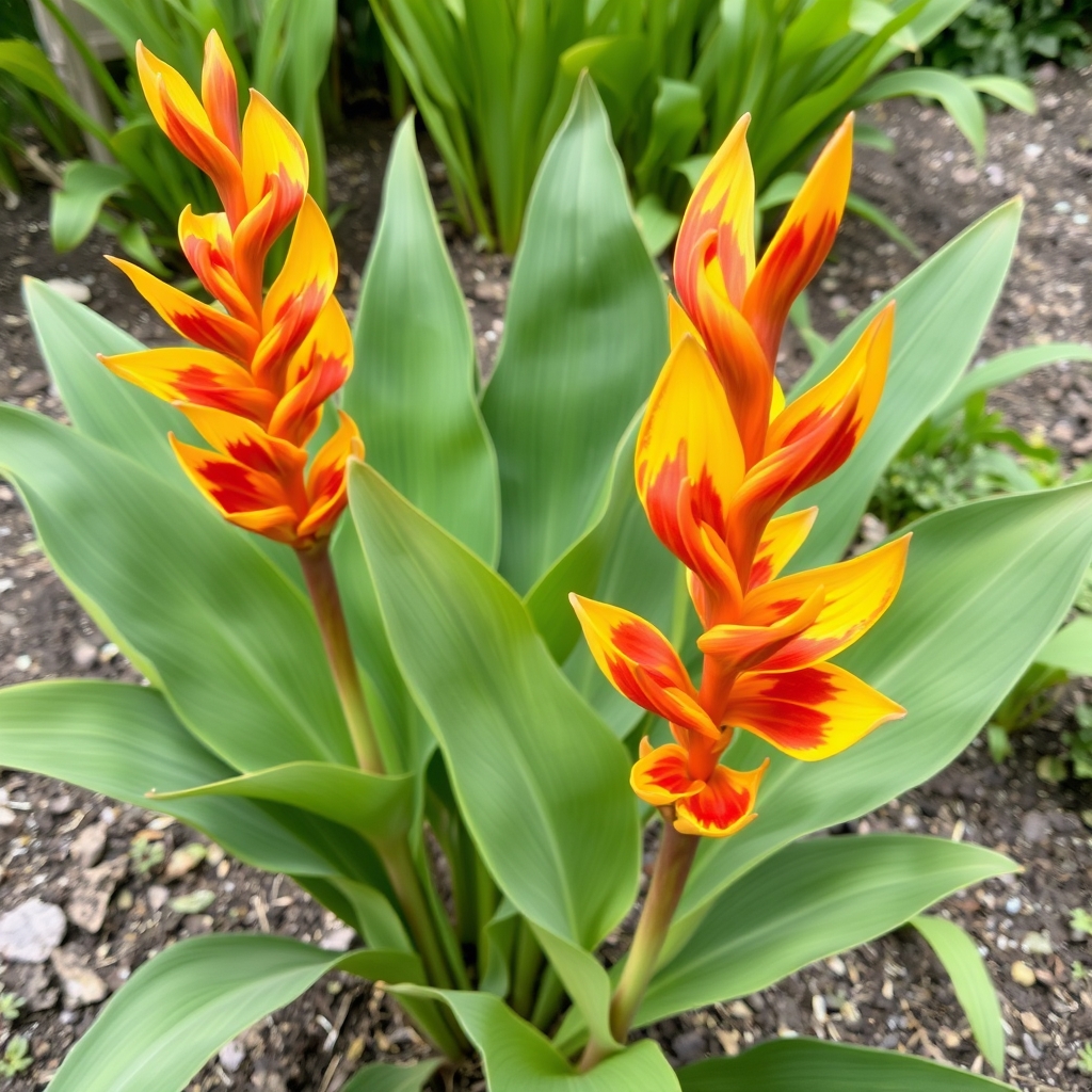 Canna Lily Plant 'Cannova Red Golden Flame'