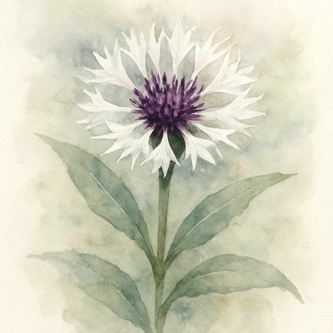 Centaurea 'Amethyst in Snow'
