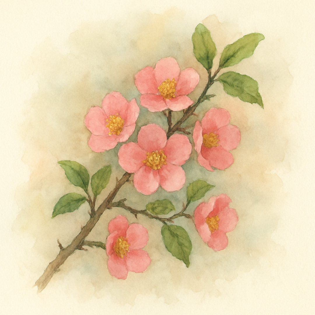 Chaenomeles Pink Trail Quince Shrub